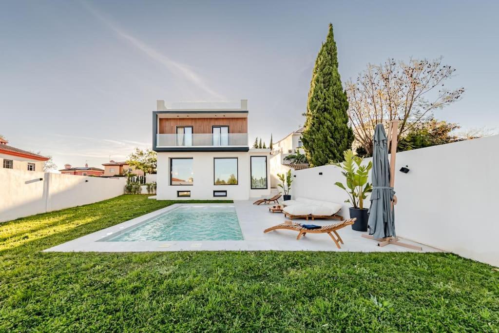 Villa Con Piscina Privada Gelves Buitenkant foto